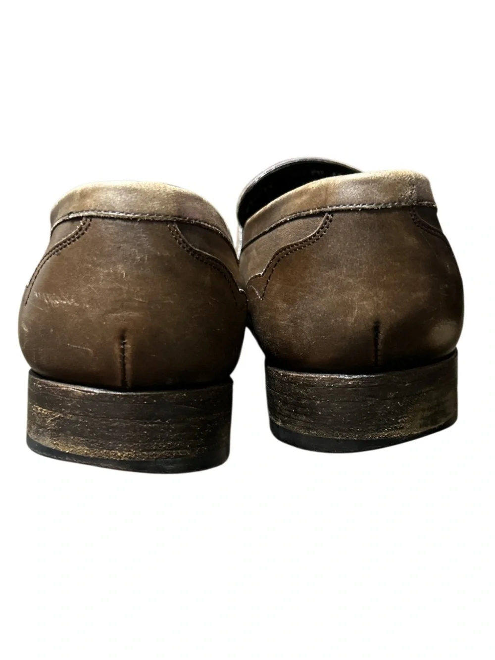 Ermenegildo Zegna brown leather loafers Size 10